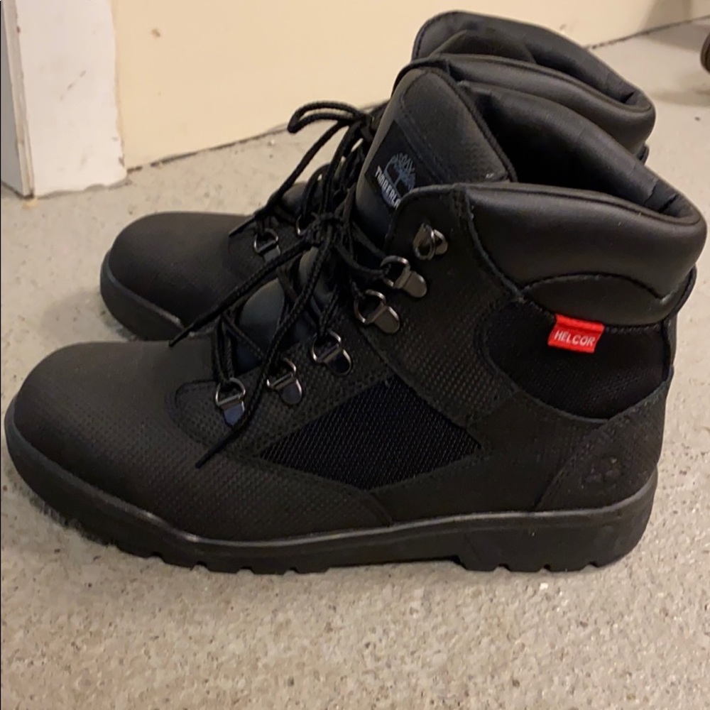 Black waterproof timberland boots